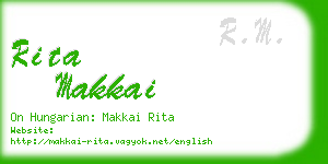 rita makkai business card